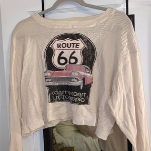 Altar’d State Route 66 Graphic Long Sleeve Cropped Tee!